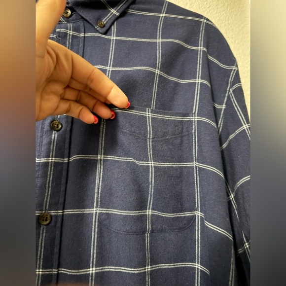 Faherty Men’s The All Time Shirt Navy Windowpane Casual Button Down,Tailored Fit - Picture 11 of 15